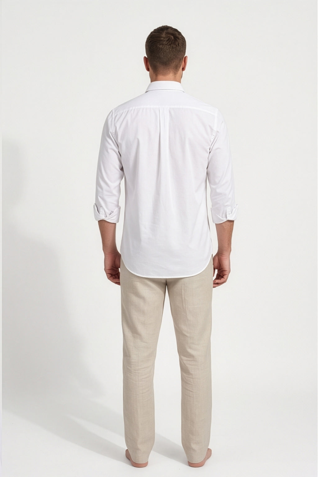 Paul Joness Men's Satin Shirt White