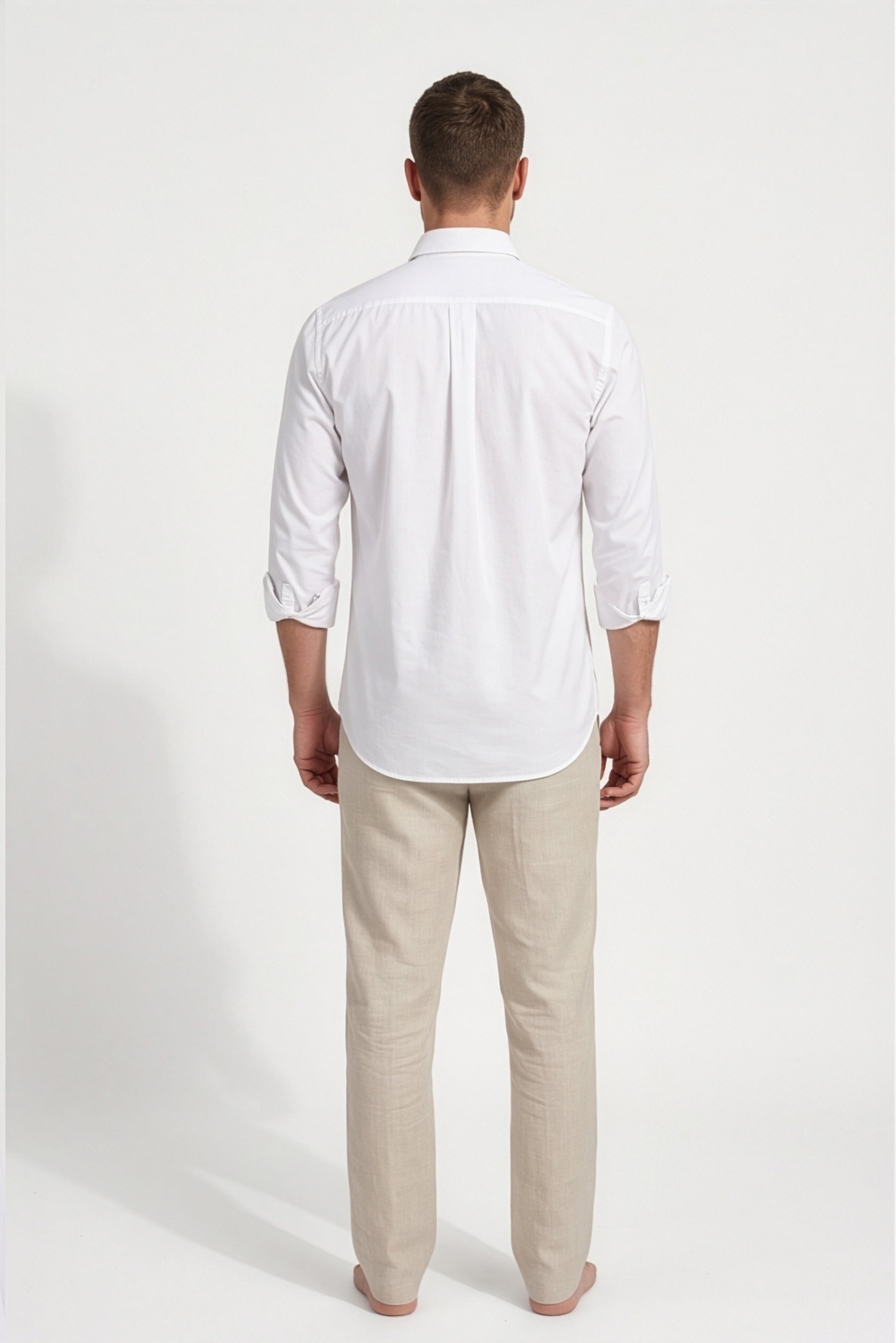 Paul Joness Men's Satin Shirt White
