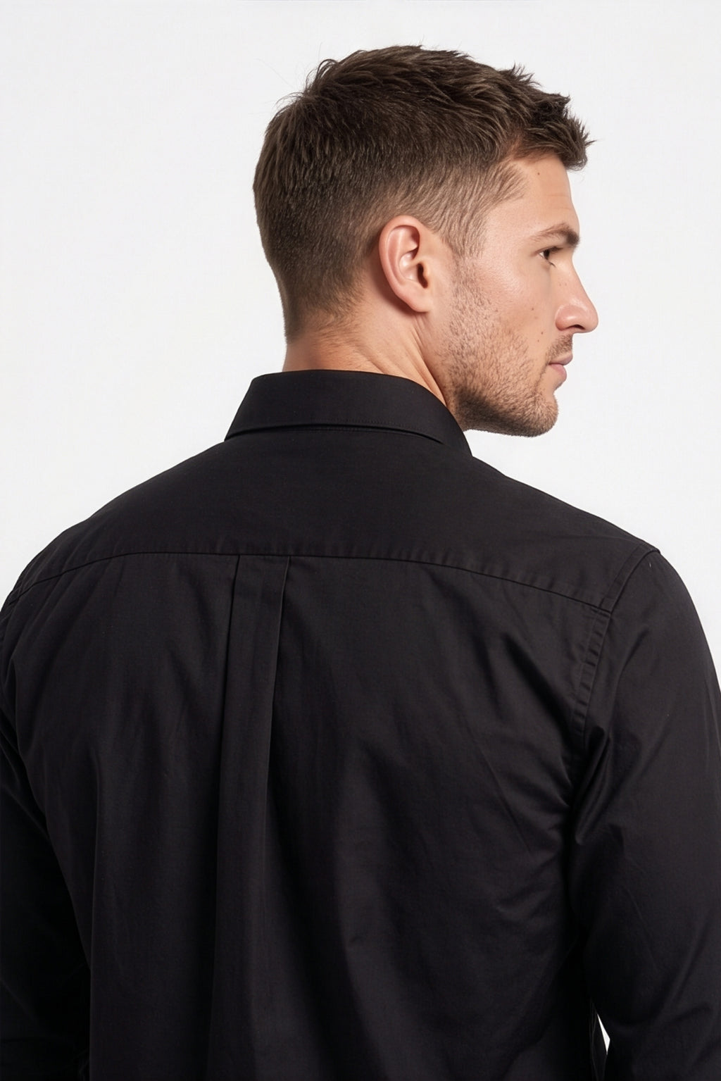 Paul Joness Men's Satin Shirt Black