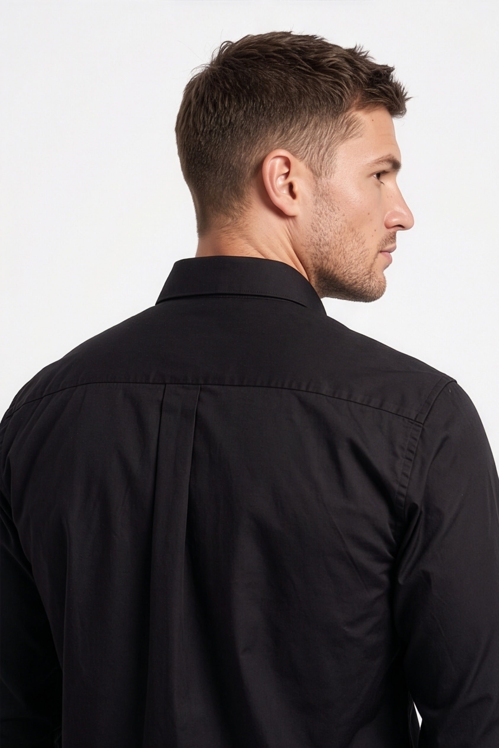 Paul Joness Men's Satin Shirt Black