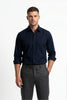 Paul Joness Men's Satin Shirt Navy Blue