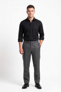Paul Joness Men's Satin Shirt Black