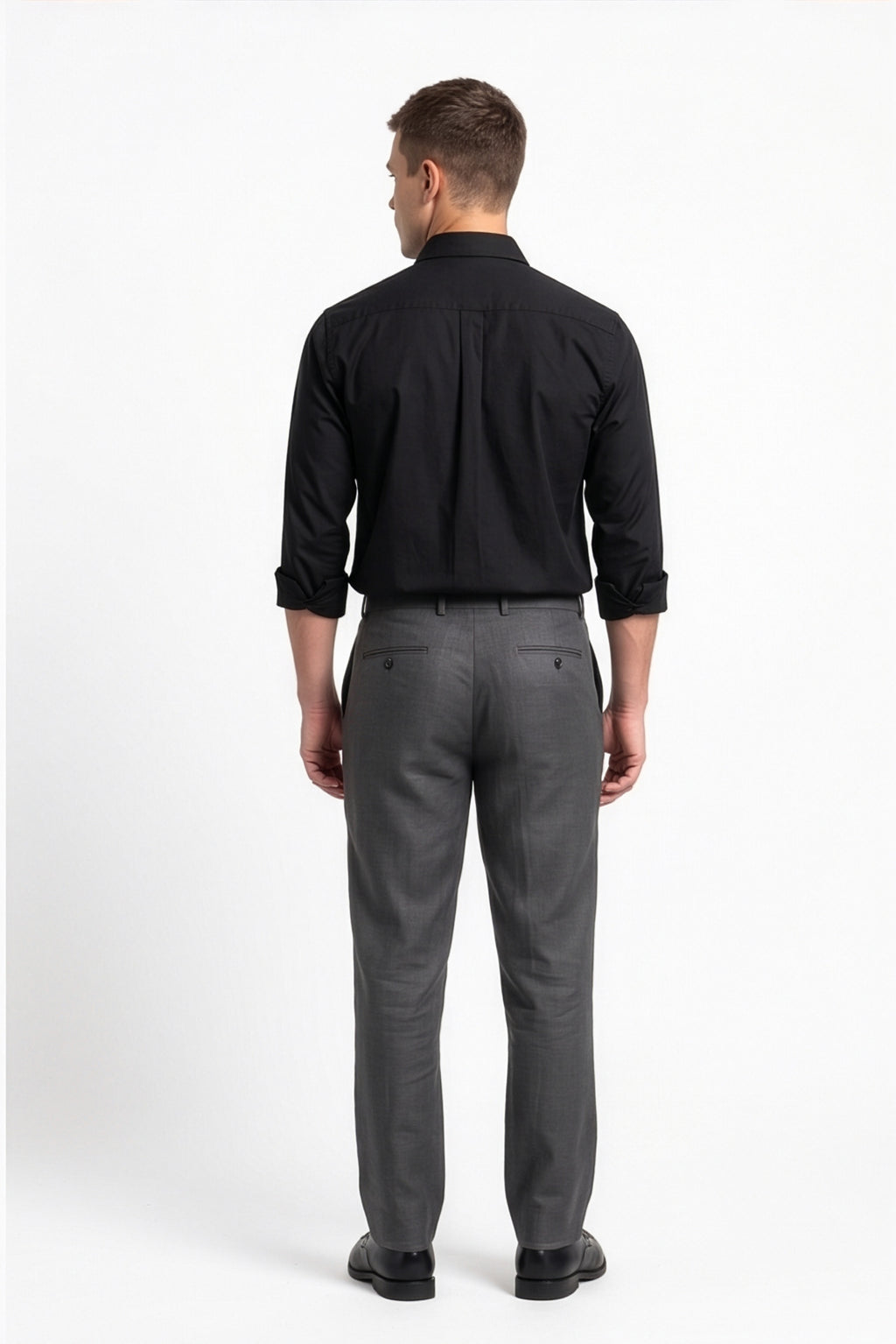 Paul Joness Men's Satin Shirt Black