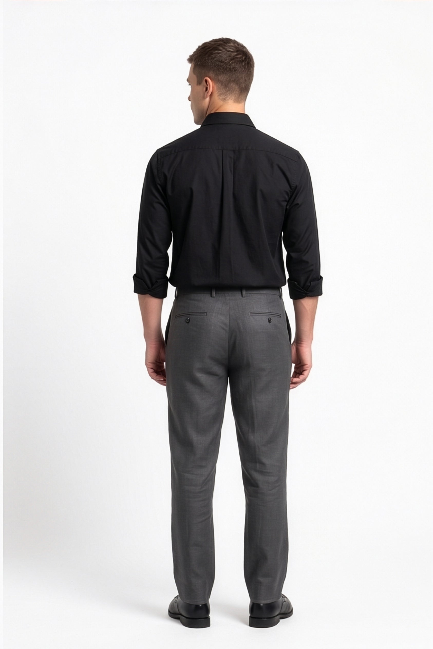 Paul Joness Men's Satin Shirt Black