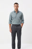 Paul Joness Men's Satin Shirt Steel Blue