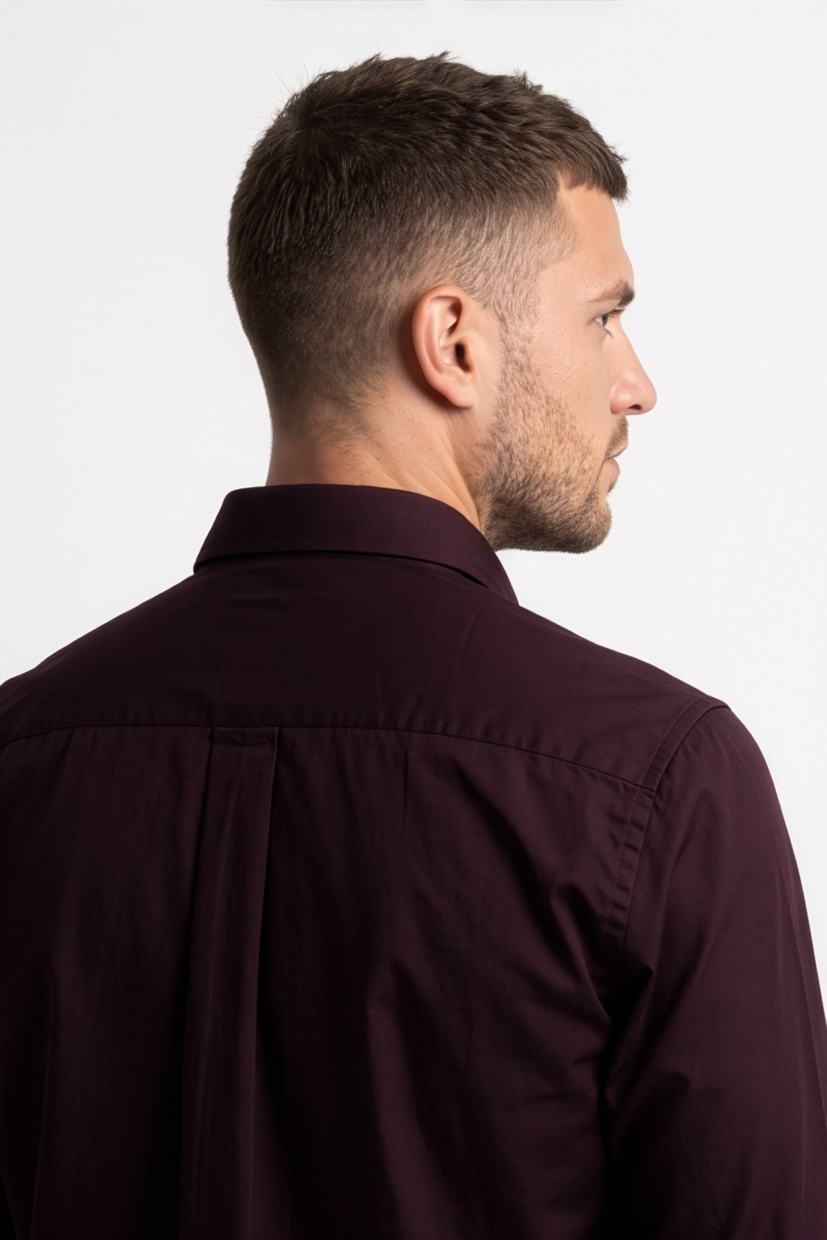 Paul Joness Men's Satin Shirt Maroon