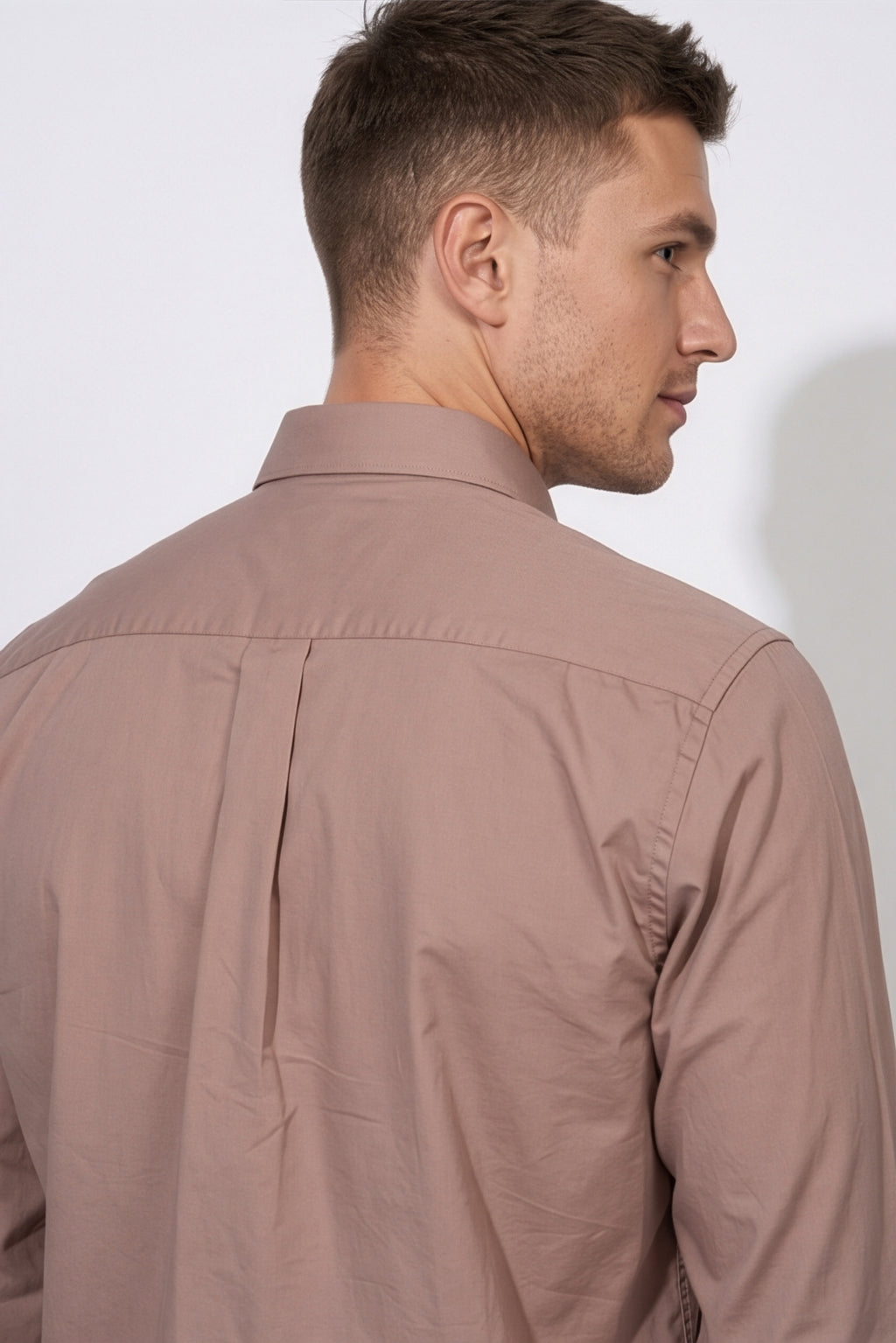 Paul Joness Men's Satin Shirt Dust Rose