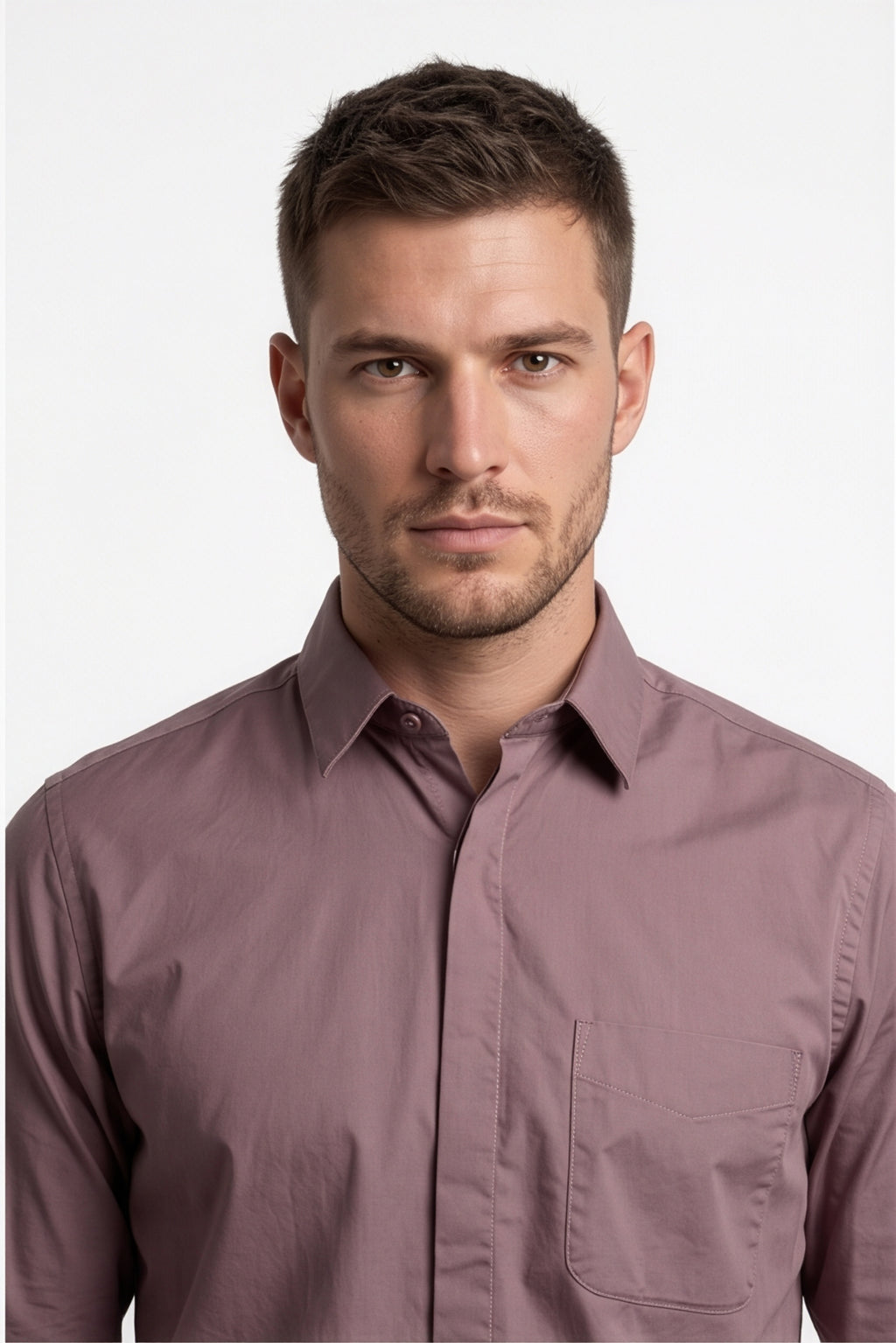 Paul Joness Men's Satin Shirt Mocha