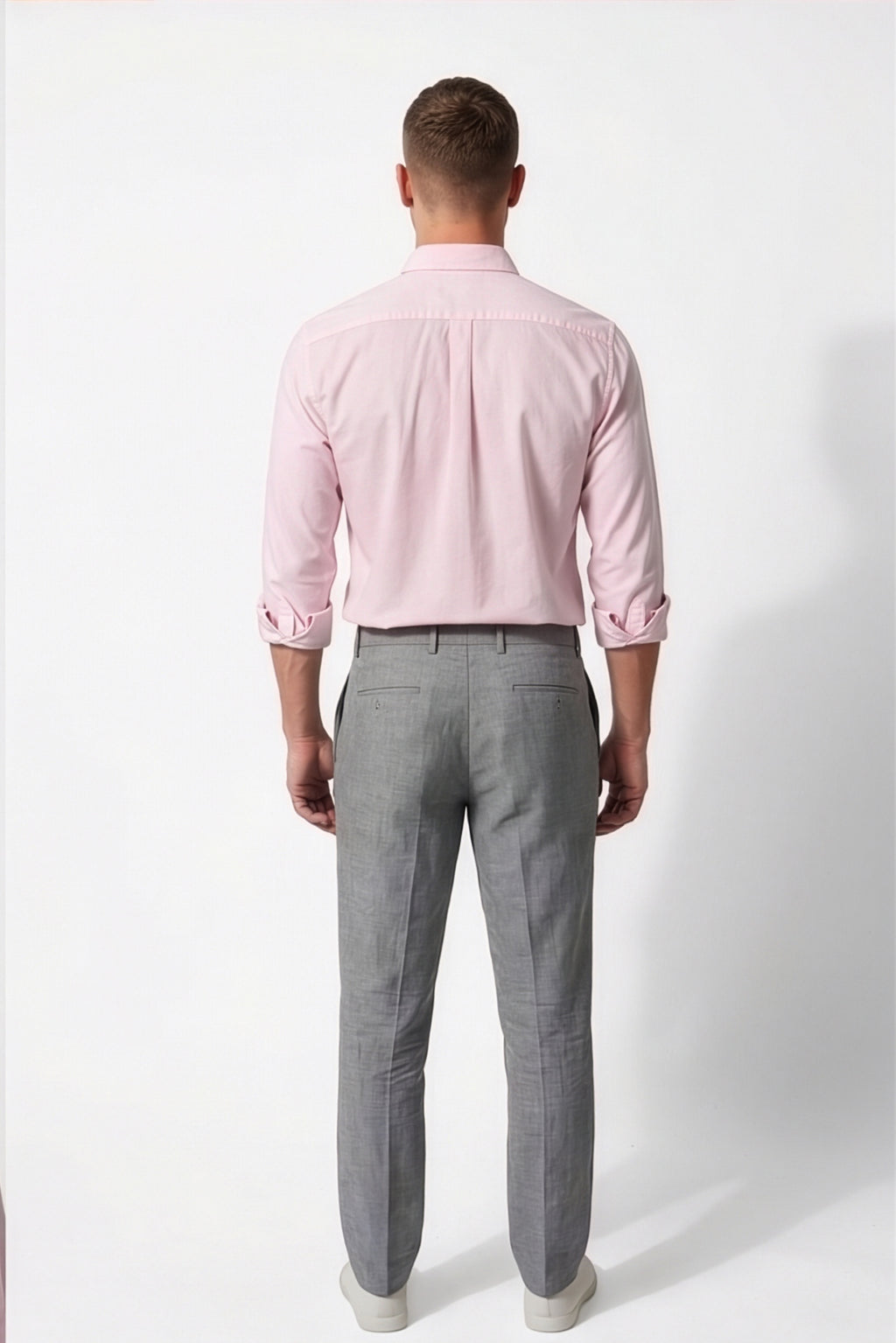 Paul Joness Men's Satin Shirt Light Pink