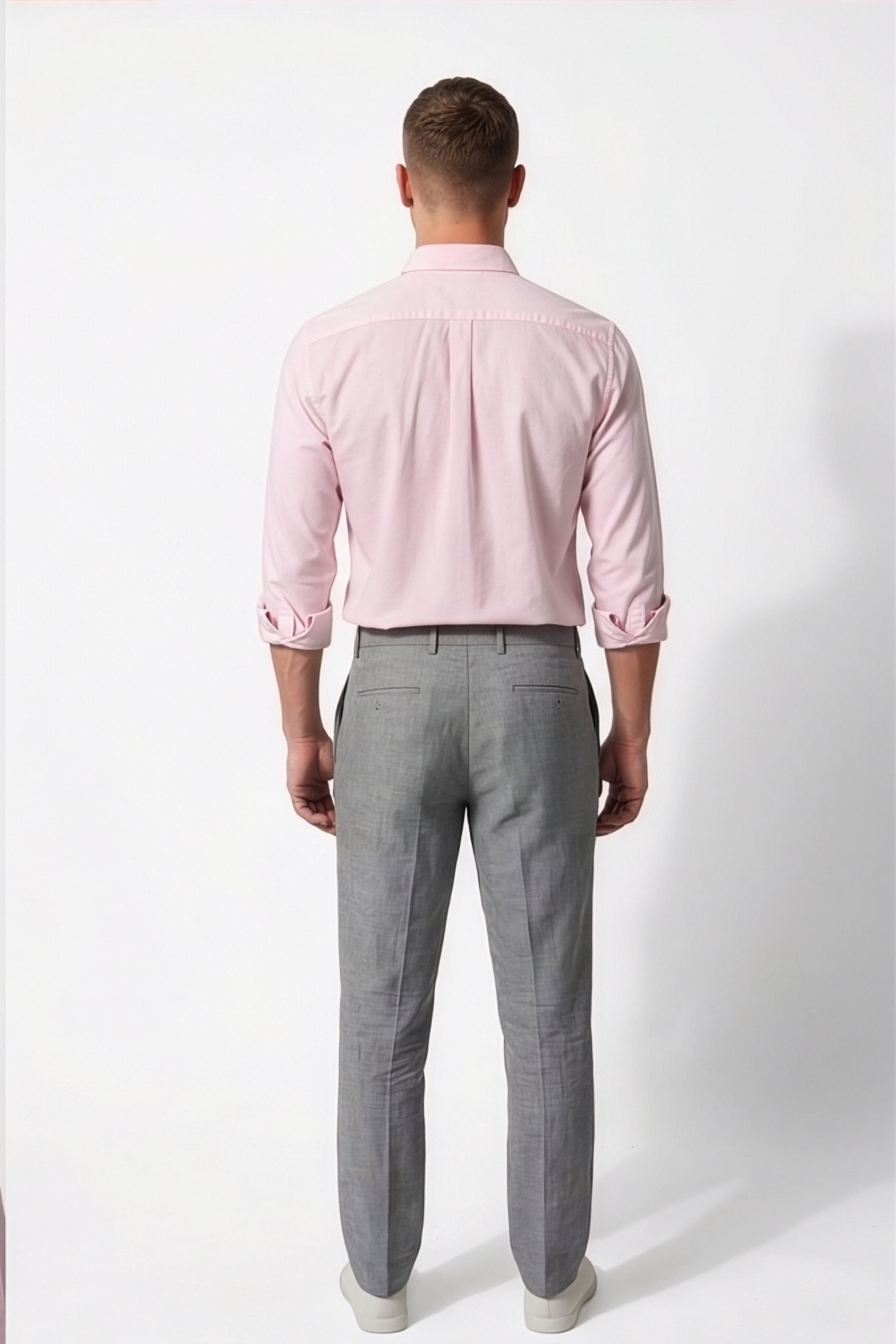 Paul Joness Men's Satin Shirt Light Pink