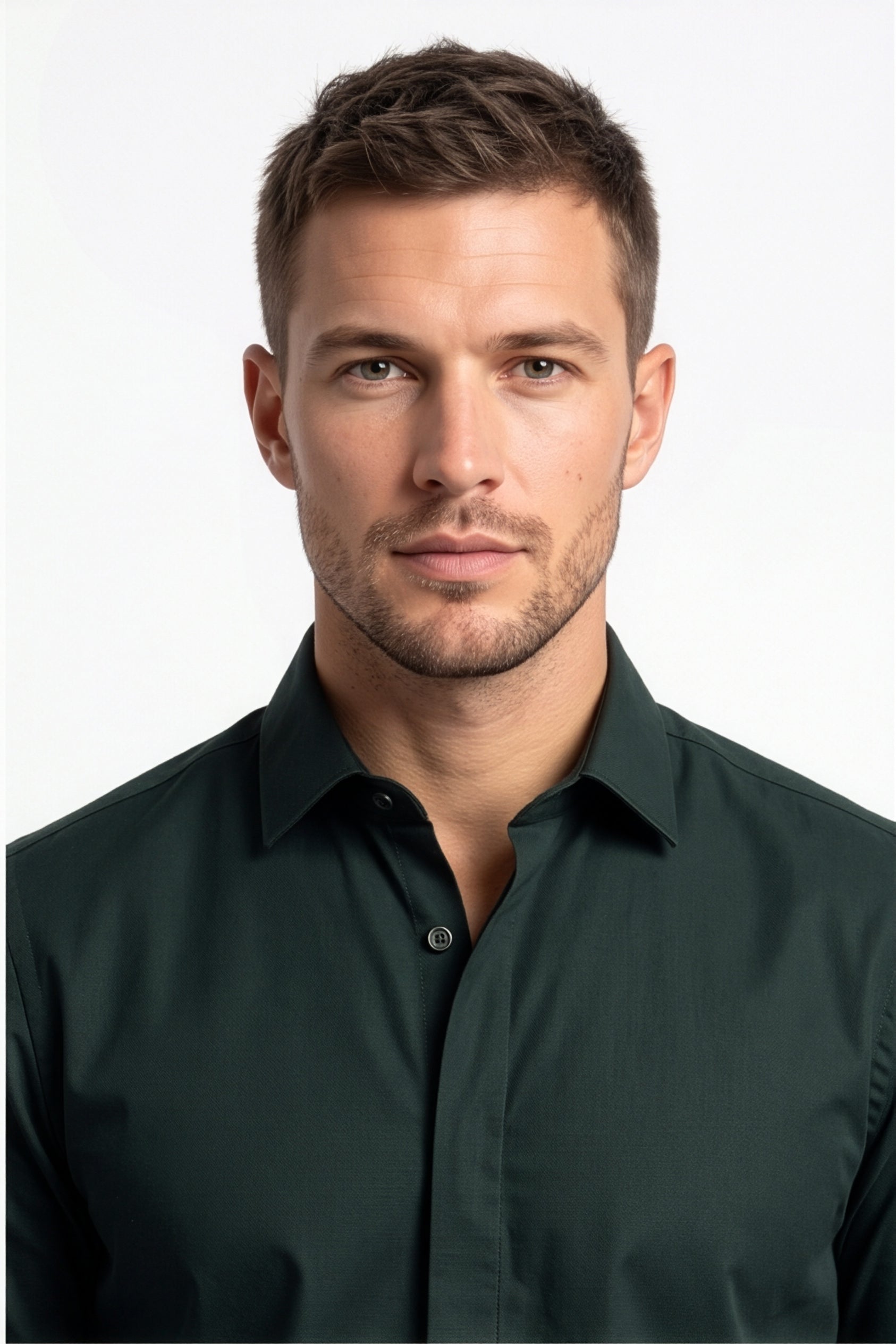 Paul Joness Men's Satin Shirt Forest Green
