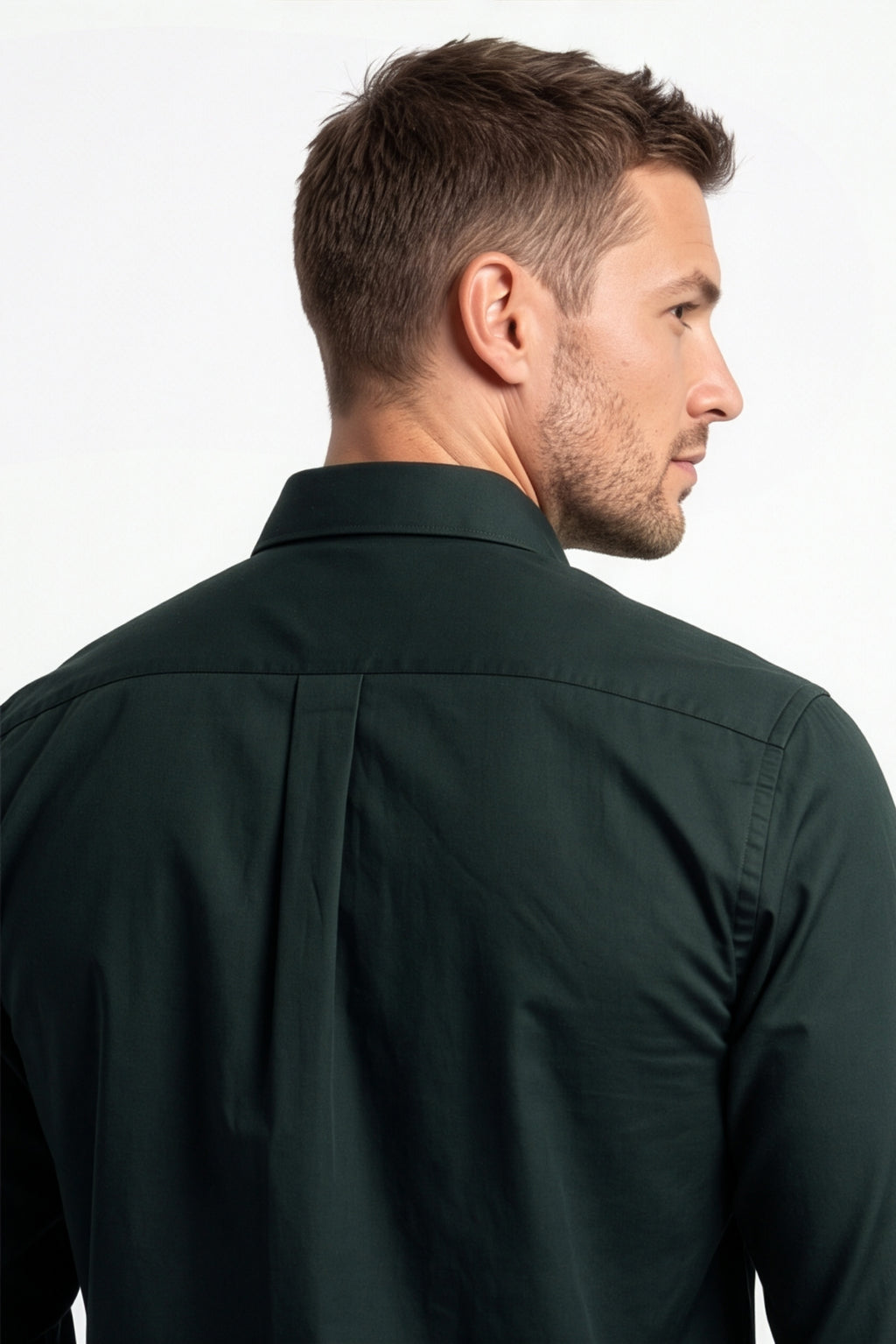 Paul Joness Men's Satin Shirt Forest Green
