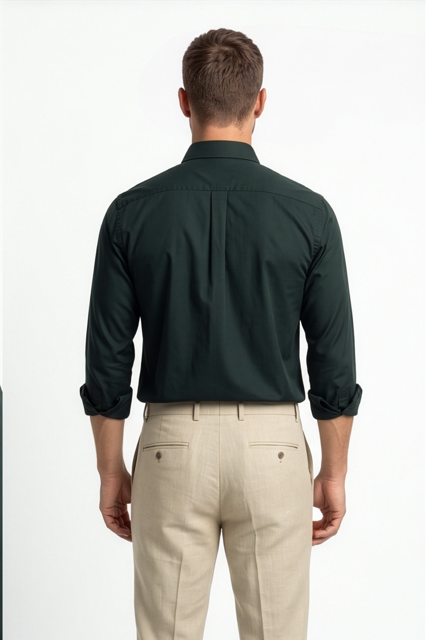 Paul Joness Men's Satin Shirt Forest Green