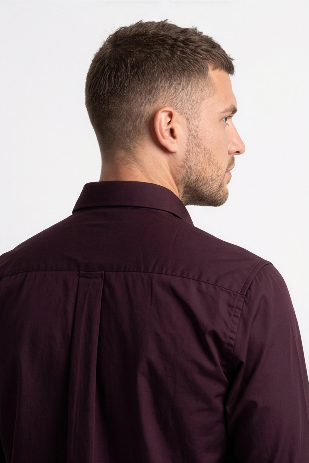 Paul Joness Men's Satin Shirt Wine