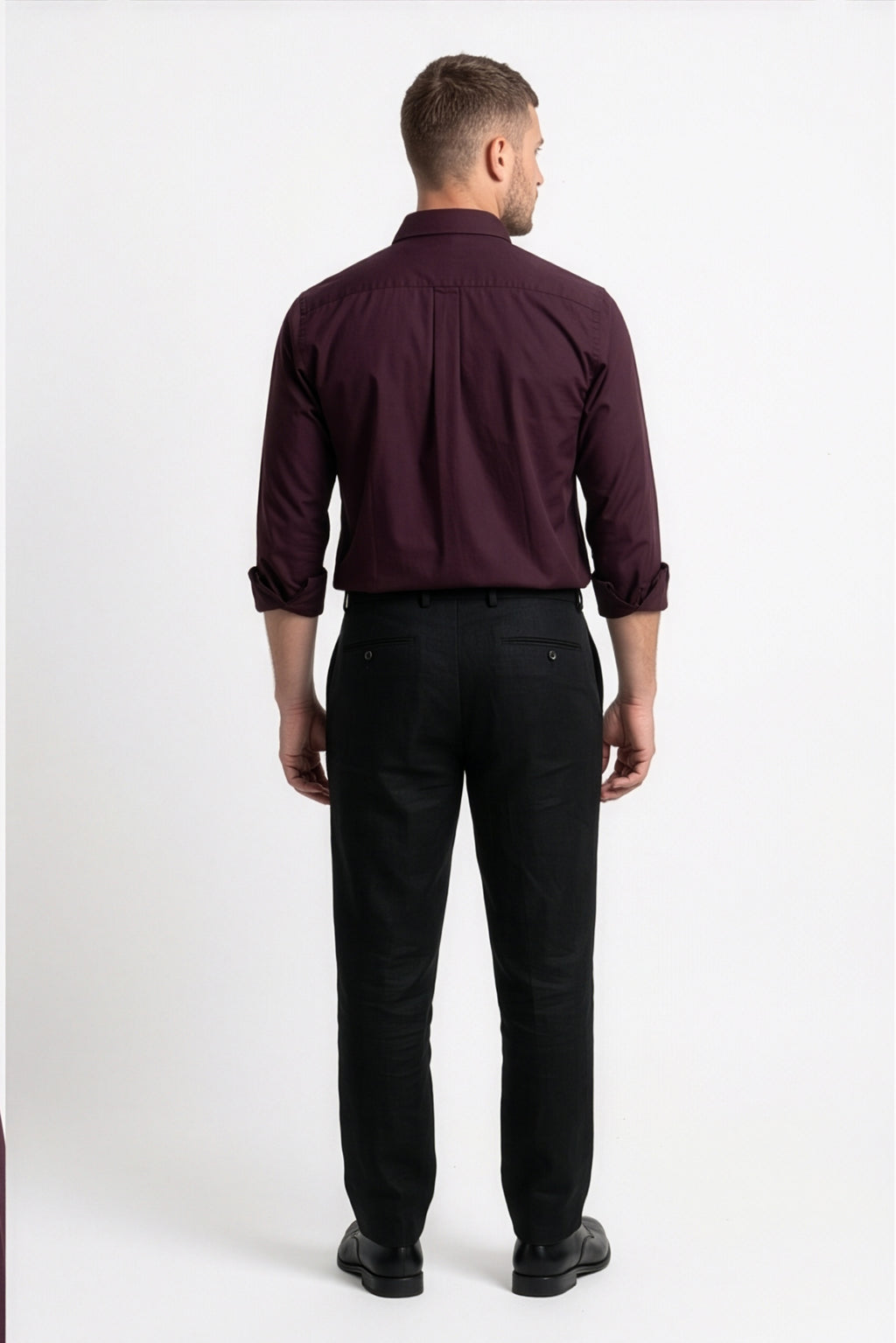 Paul Joness Men's Satin Shirt Wine