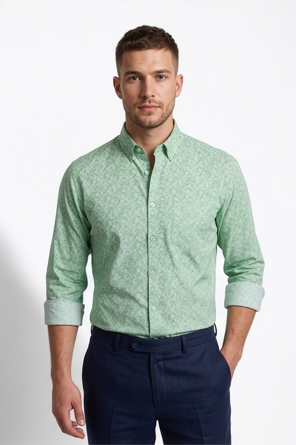 Americus  Men's Mint Green Full Sleeve