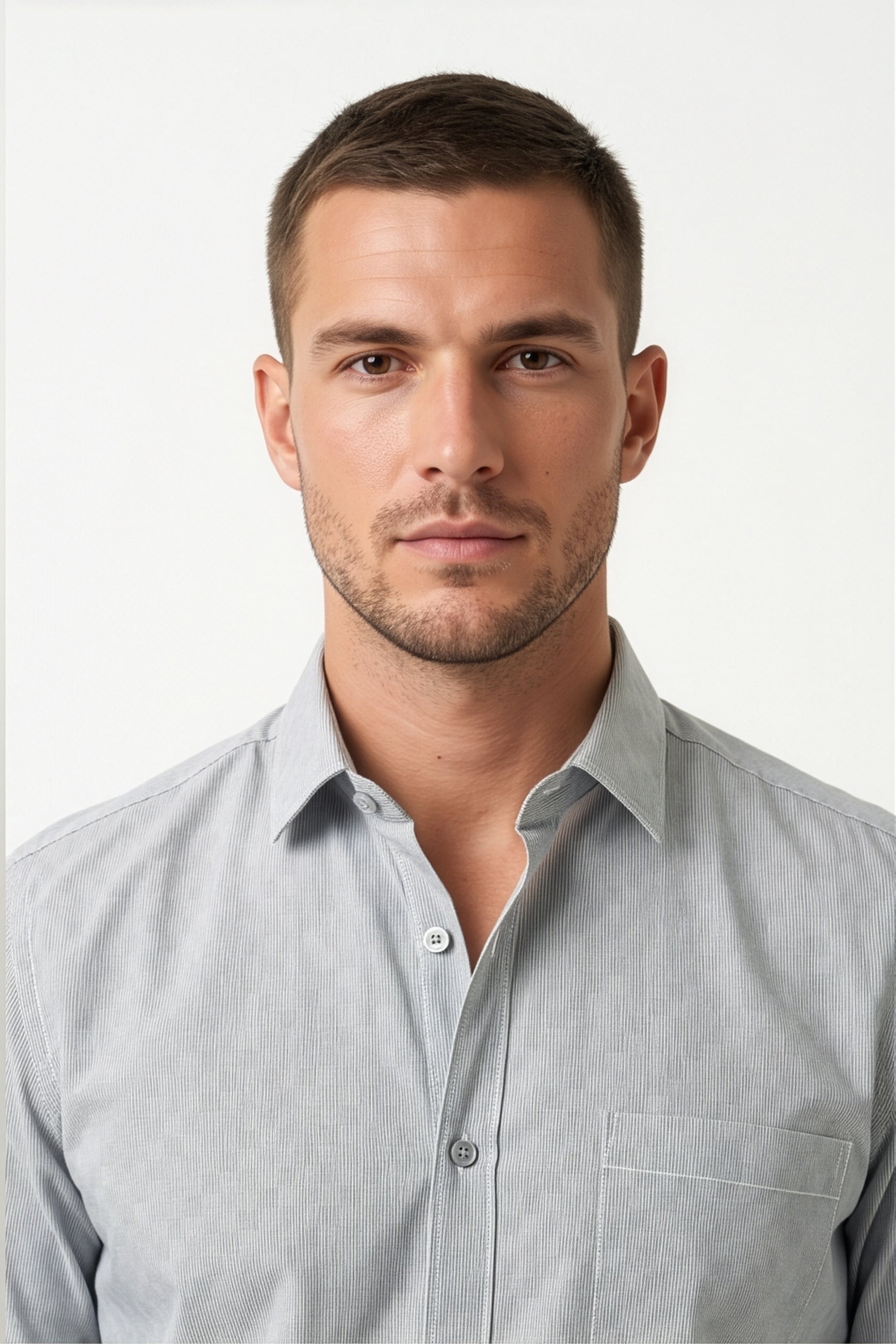 Americus  Men's Light Grey Printed Full Sleeve