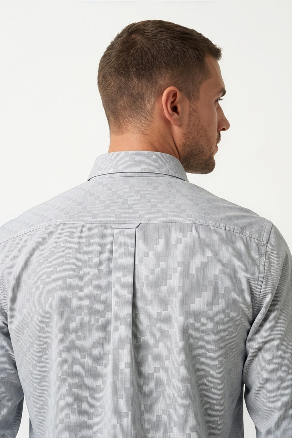 Americus  Men's Light Grey Printed Full Sleeve