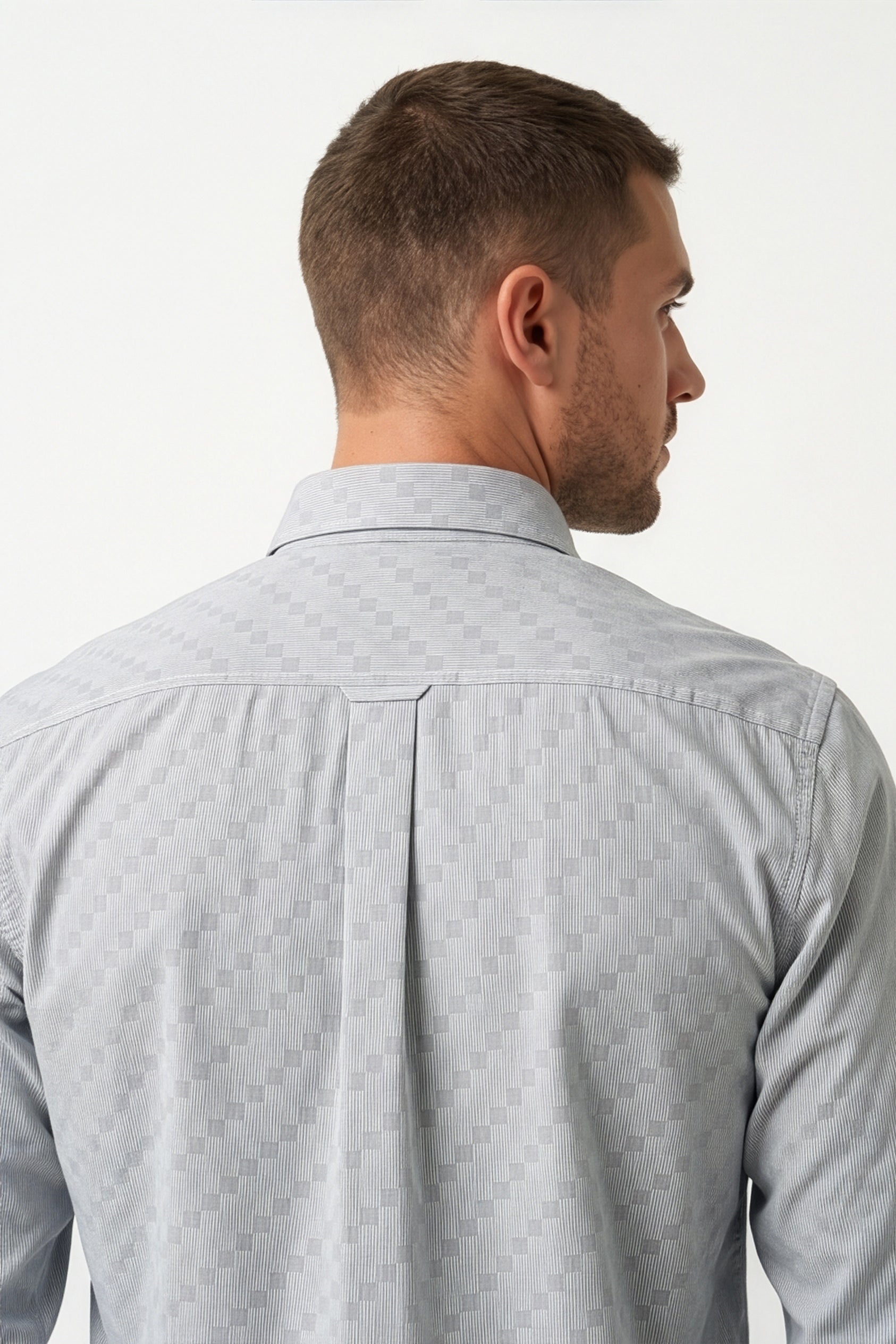 Americus  Men's Light Grey Printed Full Sleeve
