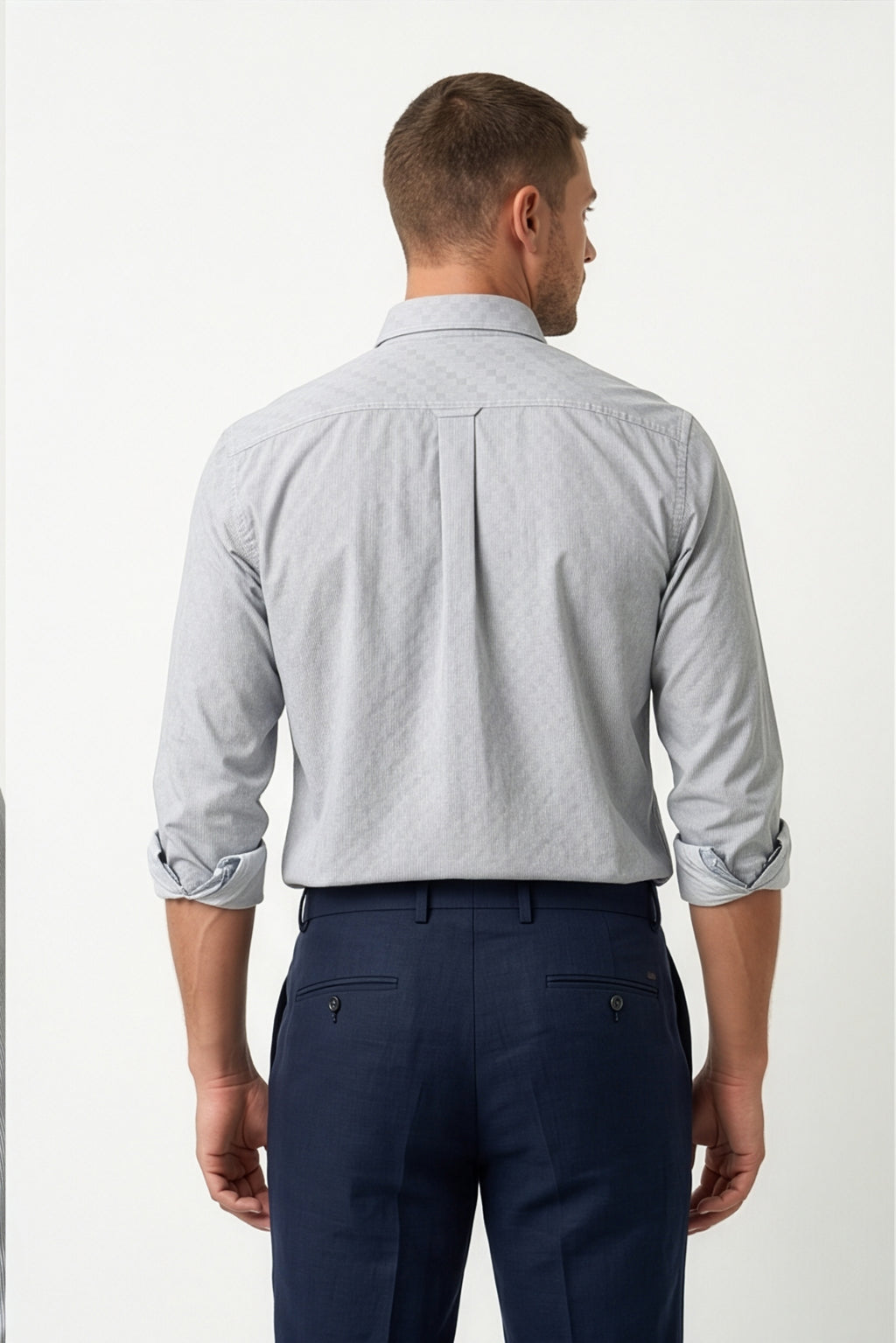 Americus  Men's Light Grey Printed Full Sleeve