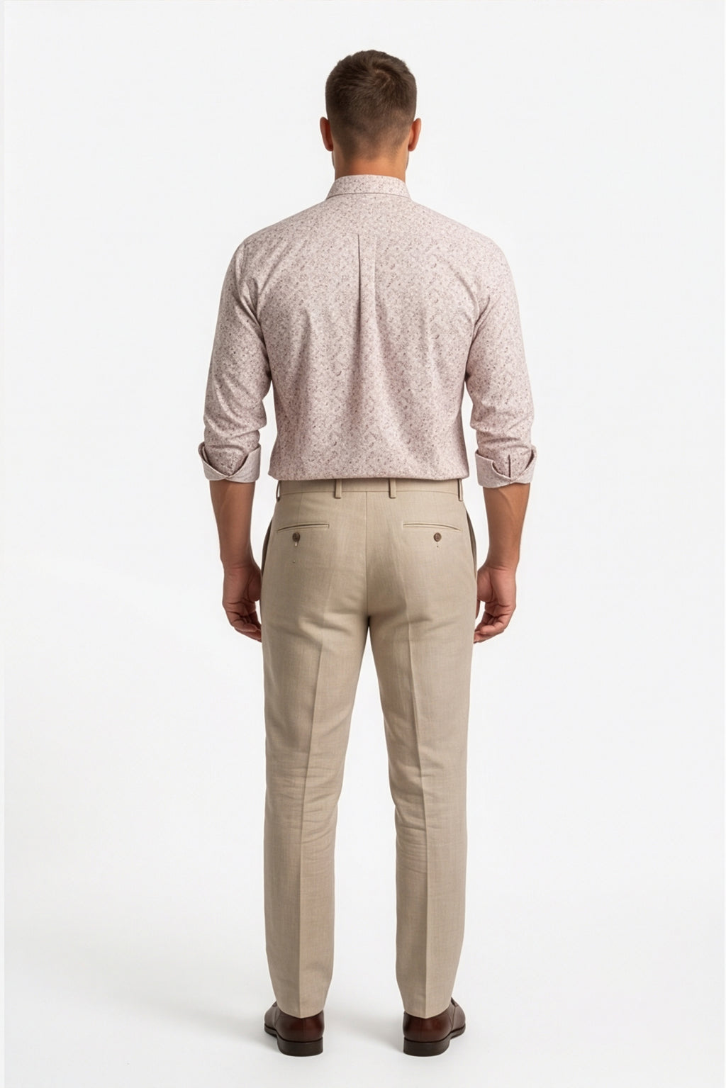 Americus  Men's Blush Pink Printed Full Sleeve