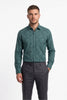 Americus  Men's Deep Teal Printed Full Sleeve