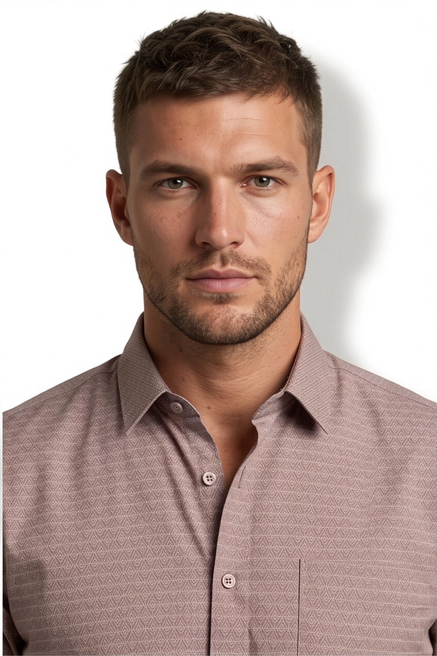 Americus Men's Dusty Mauve Full Sleeve