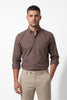 Americus Men's Light Brown Printed Full Sleeve