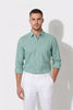 Americus Men's Sea Green Solid Full Sleeve