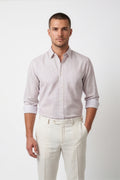 Americus  Men's White with Micro Printed Full Sleeve