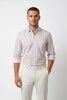 Americus  Men's White with Micro Printed Full Sleeve