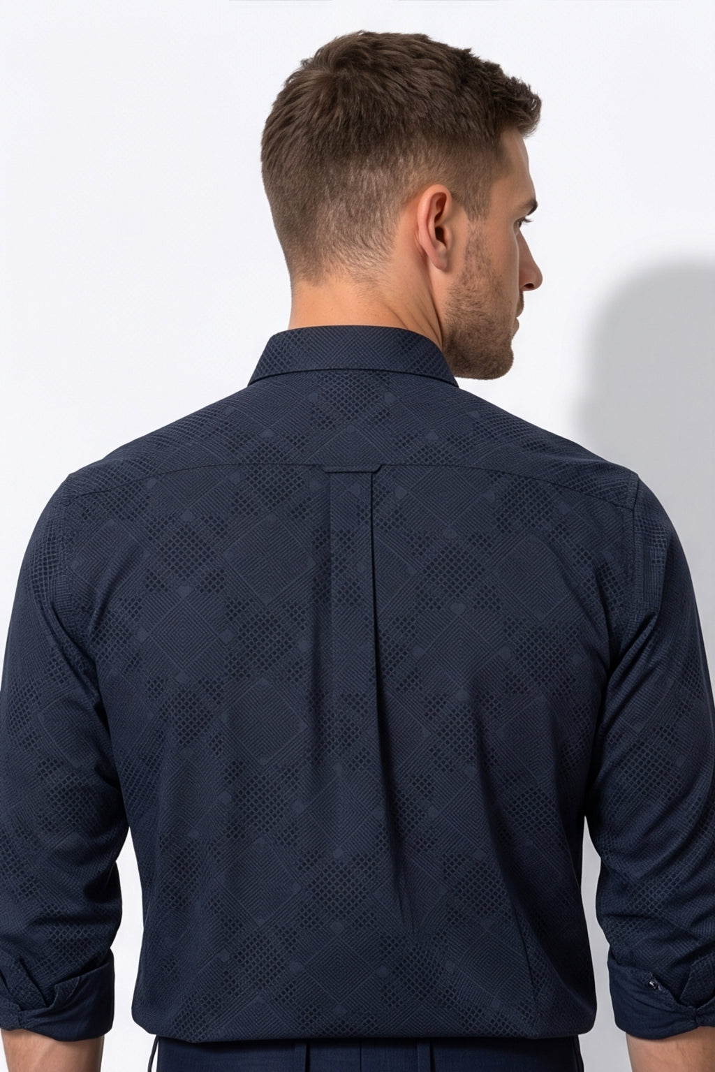 Americus  Men's Navy Blue Full Sleeve