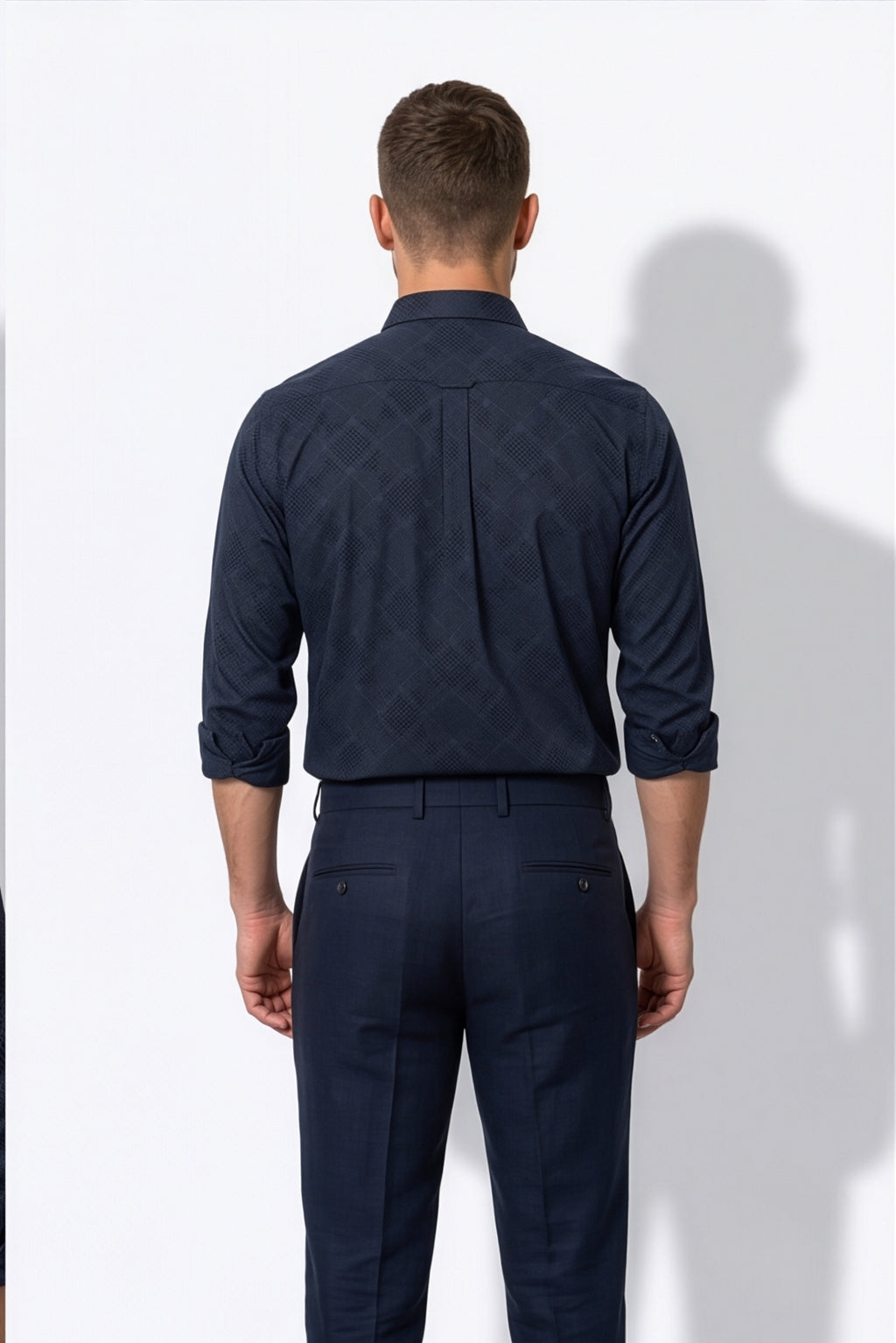 Americus  Men's Navy Blue Full Sleeve
