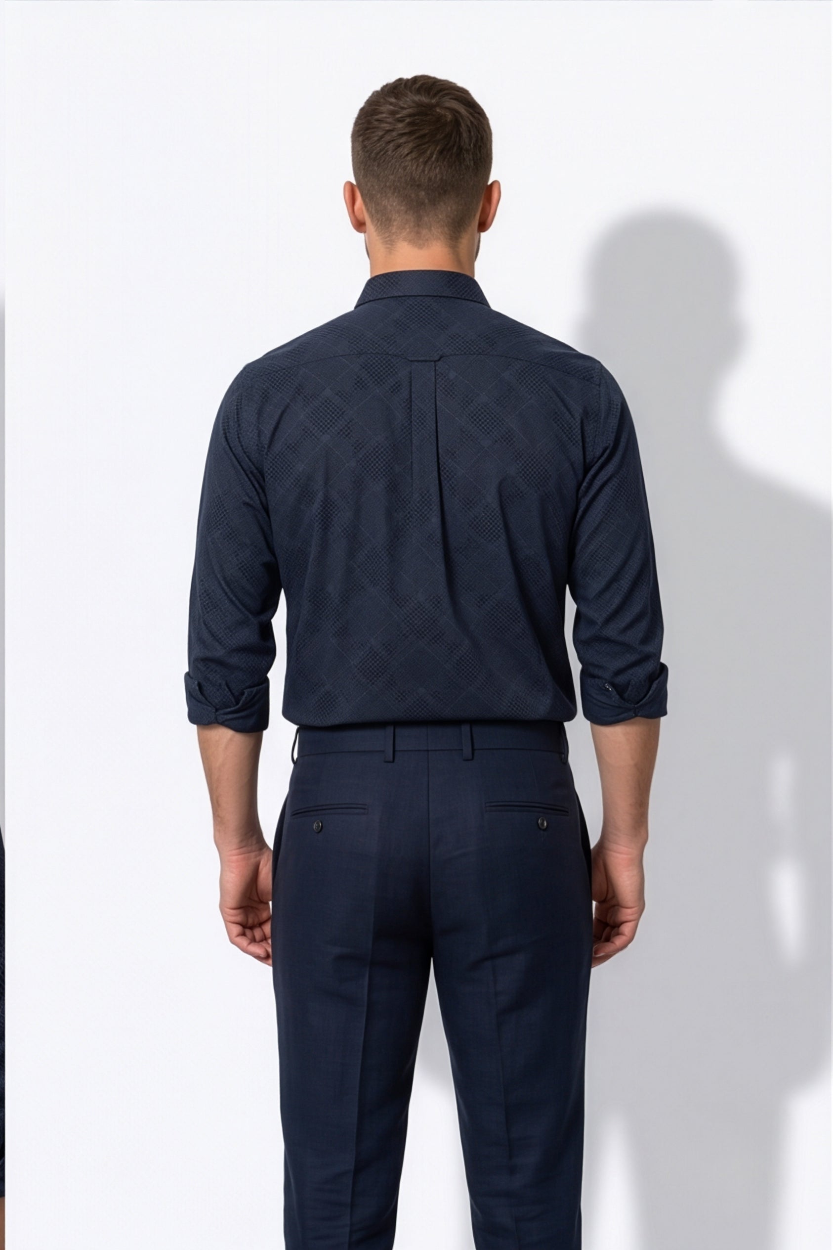 Americus  Men's Navy Blue Full Sleeve