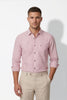 Americus Men's  Shirt Blush Pink With White Stripe