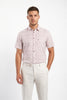 Americus Men's Printed Shirt Blush Pink Geometric Abstract Print