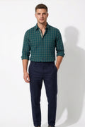 Americus Men's Cotton Check Shirt – Dark Green