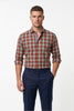 Americus Men's Cotton Check Shirt – Rust Mint