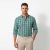 Americus Men's Cotton Check Shirt - Sage Green