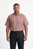 Americus Men's Plus Size Casual Shirt Dusty Rose Ditsy Floral