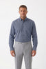 Americus Men's Plus Size Casual Shirt Navy White Micro Dot