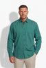 Americus Men's Plus Size Casual Shirt Emerald Green White Ditsy Scatter
