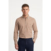 Calcani Men's Formal Shirt Tan Stripe