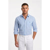 Calcani Men's Formal Shirt Cornflower Blue Stripe