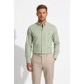 Calcani Men's Formal Shirt Sage Green Stripe
