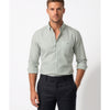 Calcani Men's Formal Shirt Sage Green Stripe
