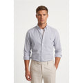 Calcani Men's Formal Shirt Steel Blue Stripe