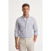 Calcani Men's Formal Shirt Steel Blue Stripe