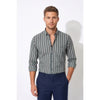 Calcani Men's Formal Shirt Steel Grey Stripe