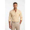 Calcani Men's Formal Shirt Sunshine Yellow Stripe